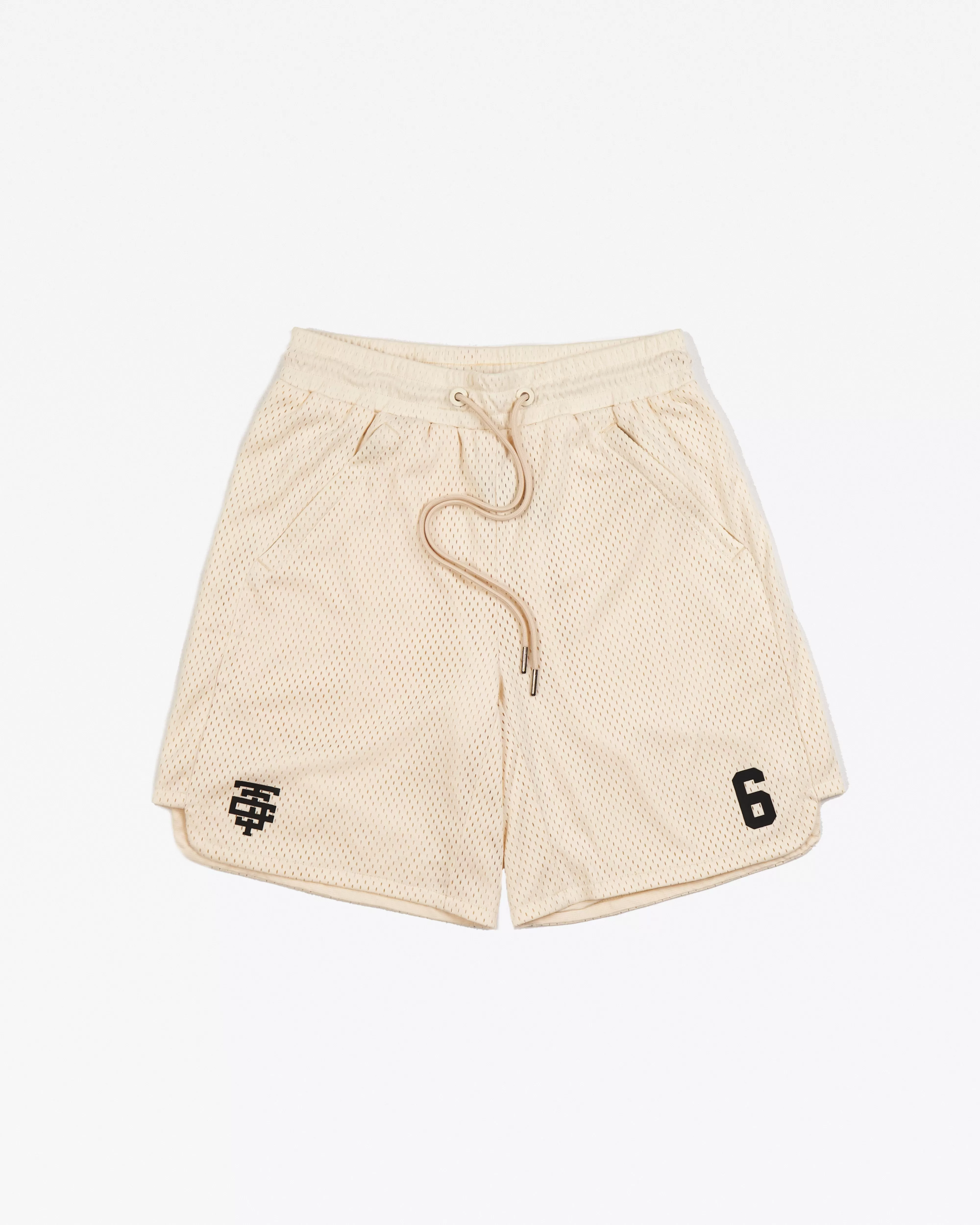 TJTC Double Mesh Curve Hem Shorts