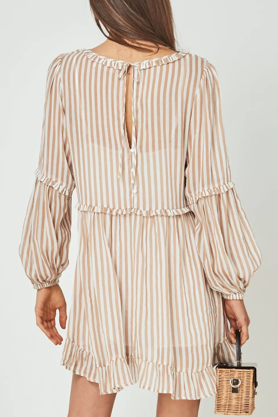 Tour Helena Almond Stripe Mini Dress