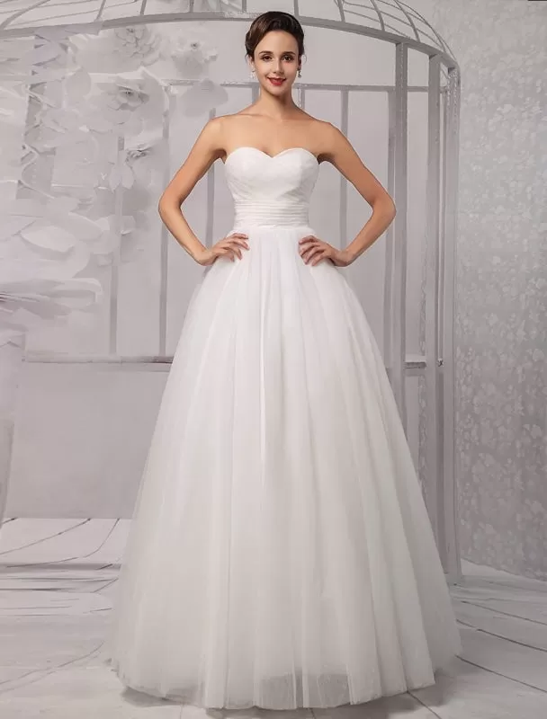 Tull Off-The-Shoulder Ball Gown Wedding With A Lace Wrap Exclusive