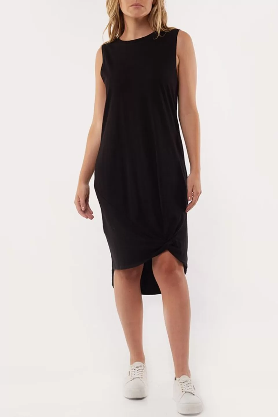 Twisted Black SL Tank Midi Dress