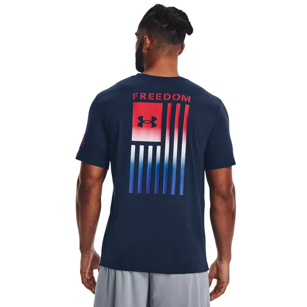 'Under Armour' Men's Freedom Flag Gradient T-Shirt - Academy / Red