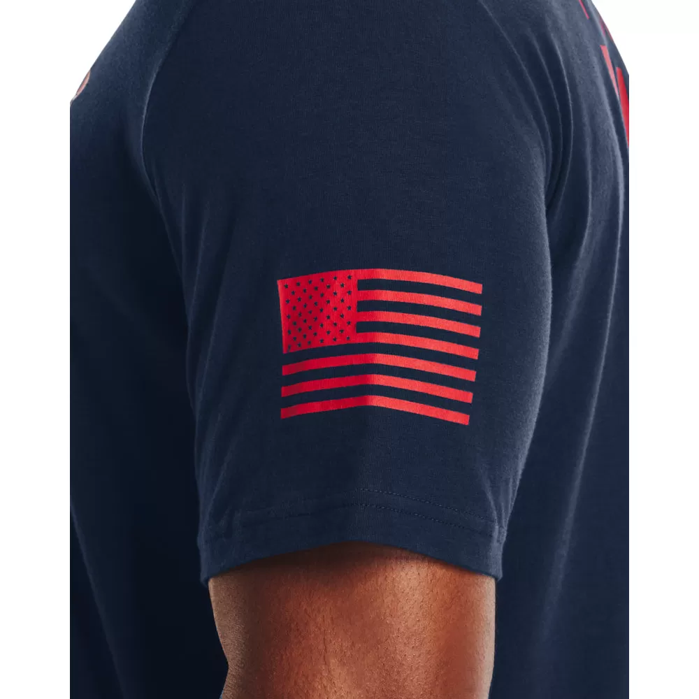 'Under Armour' Men's Freedom Flag Gradient T-Shirt - Academy / Red