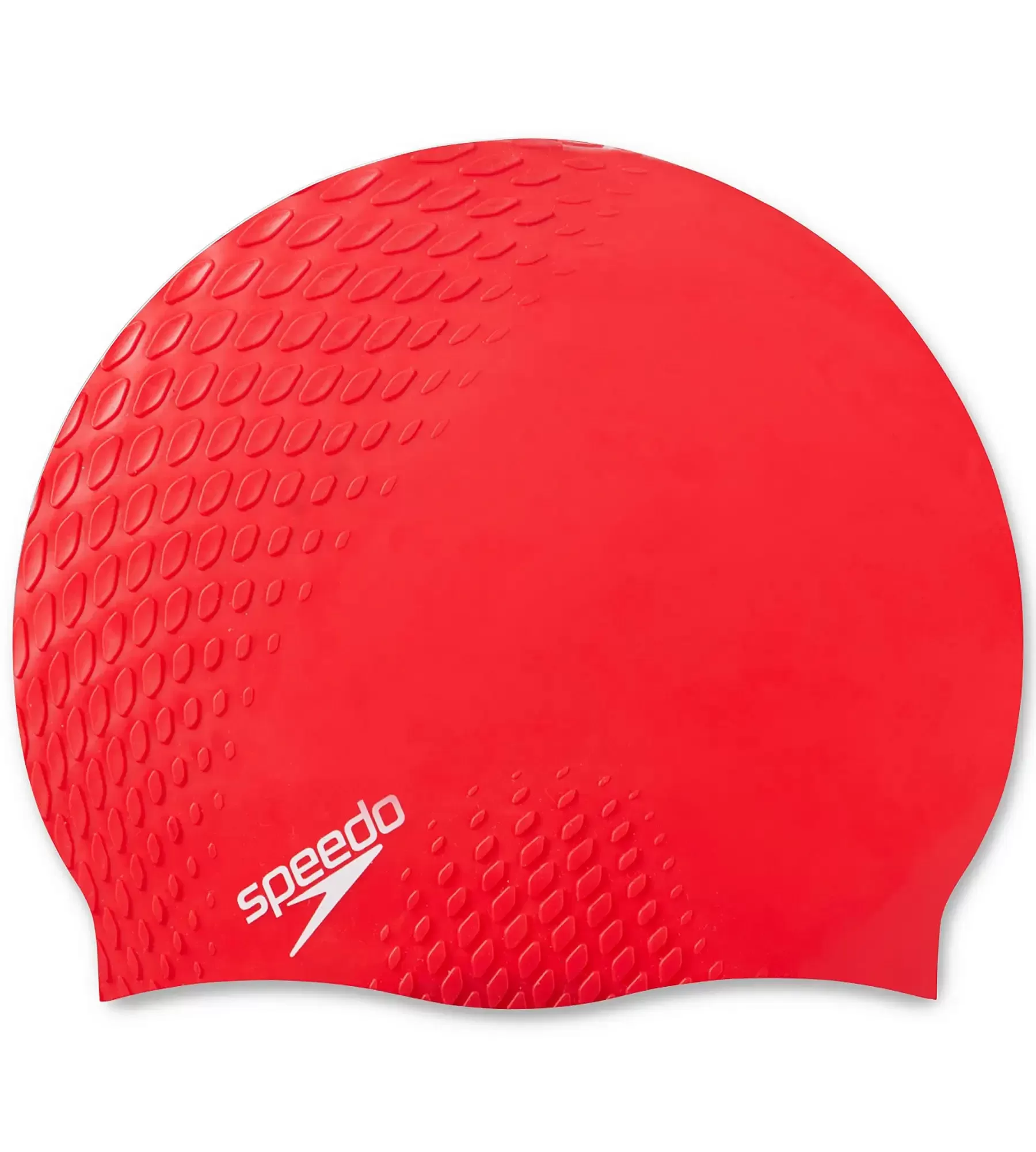 Unisex Adult Bubble Active   Swim Cap - Red Red