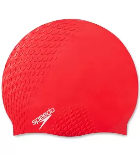 Unisex Adult Bubble Active   Swim Cap - Red Red