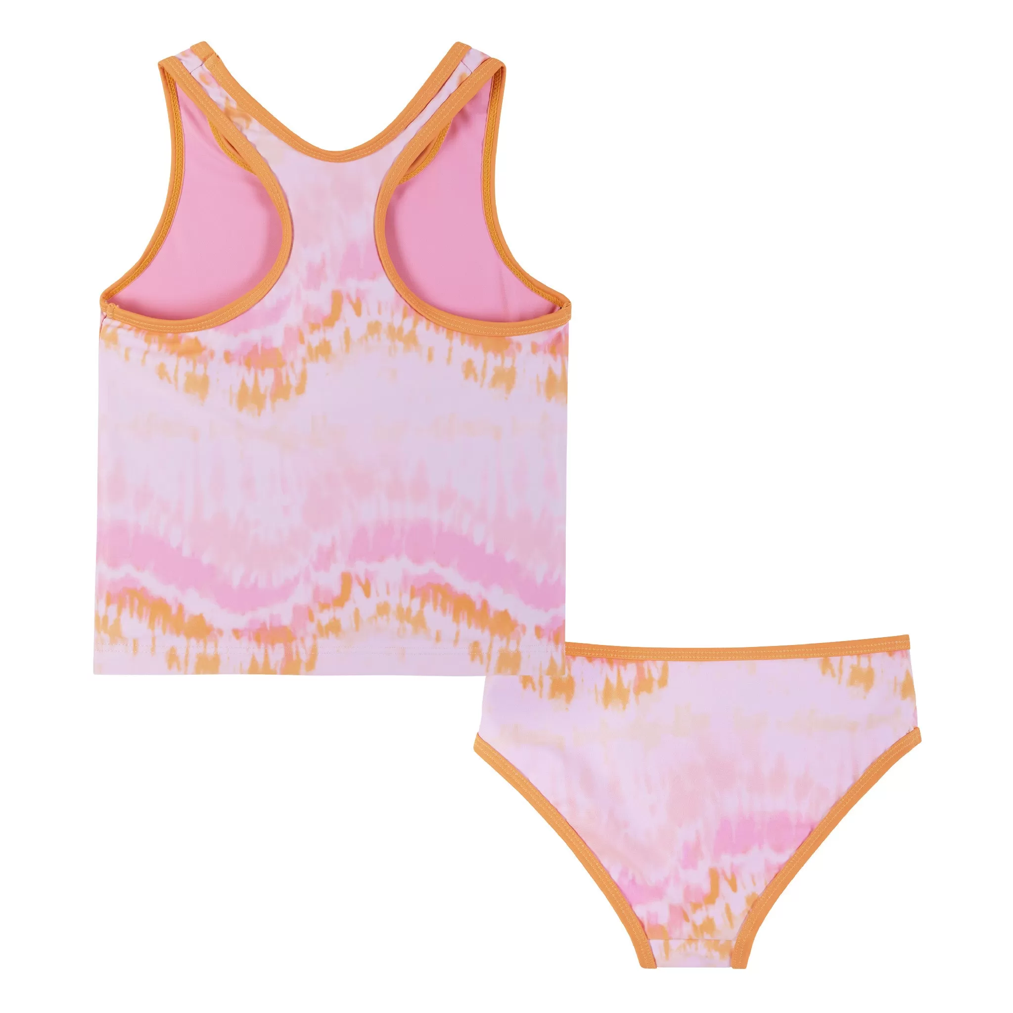 UPF 50  Reversible Tie Dye Print Swim Set | Pink