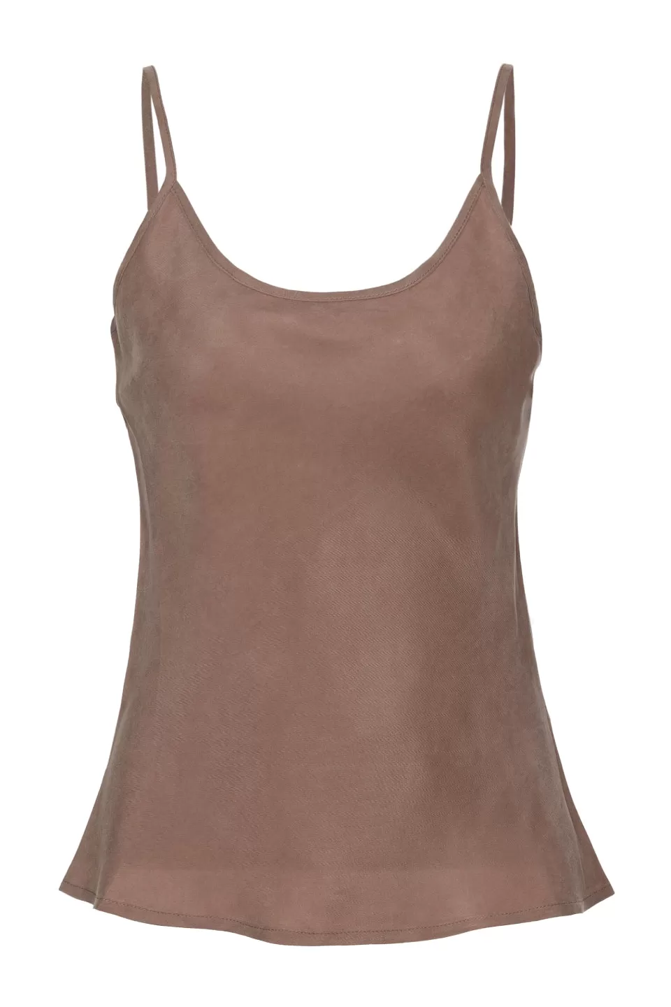 Upward Nutmeg Cupro Scoop Neck Bias Cami