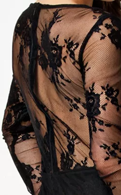 V Front Lace Back Dress