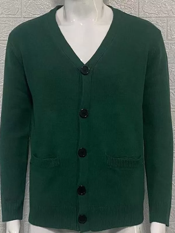 V-Neck Men Cardigan Sweater