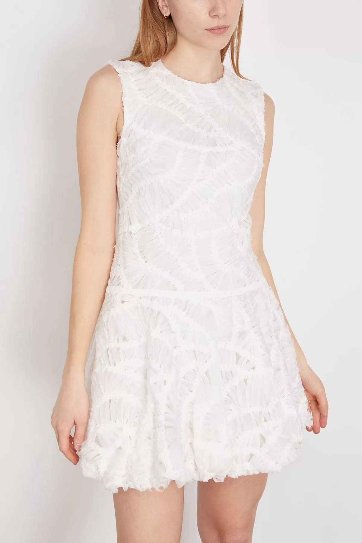 Vallan Sleeveless Mini Dress in White