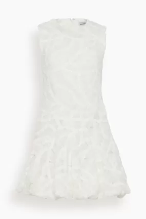 Vallan Sleeveless Mini Dress in White