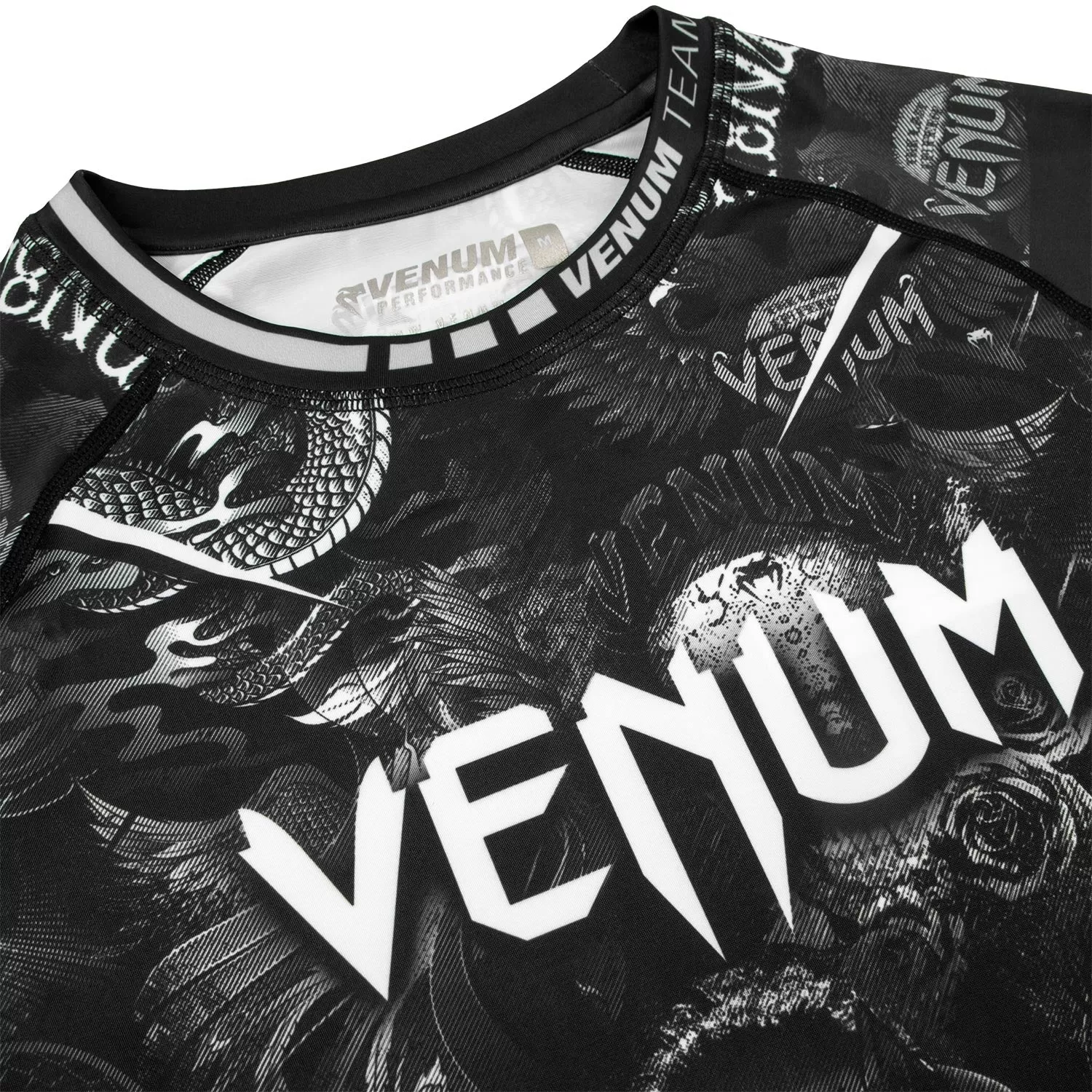 Venum Art Rashguard - Long Sleeves - Black/White