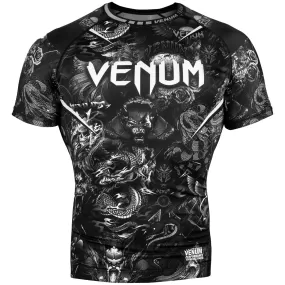 Venum Art Rashguard - Short Sleeves - Black/White