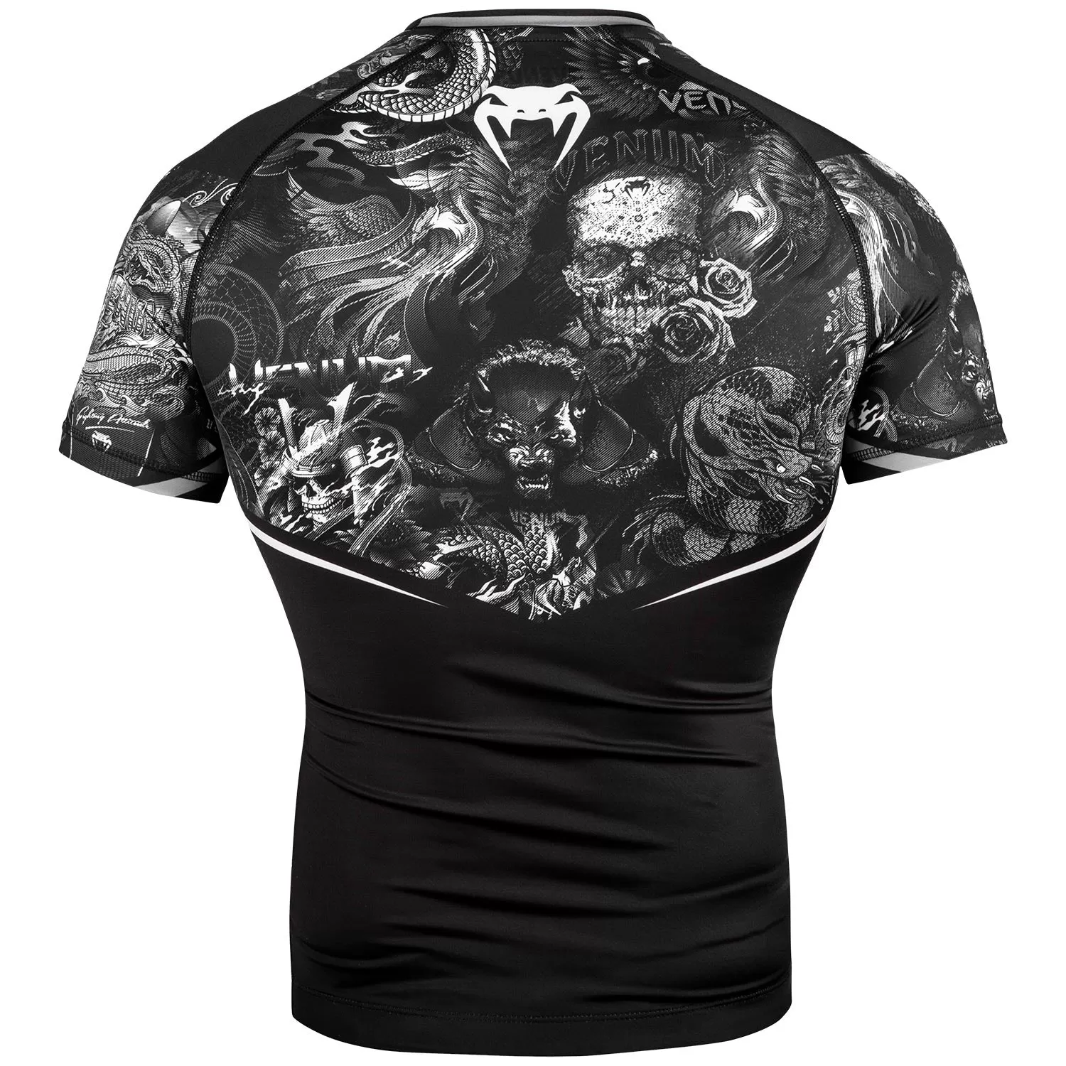 Venum Art Rashguard - Short Sleeves - Black/White