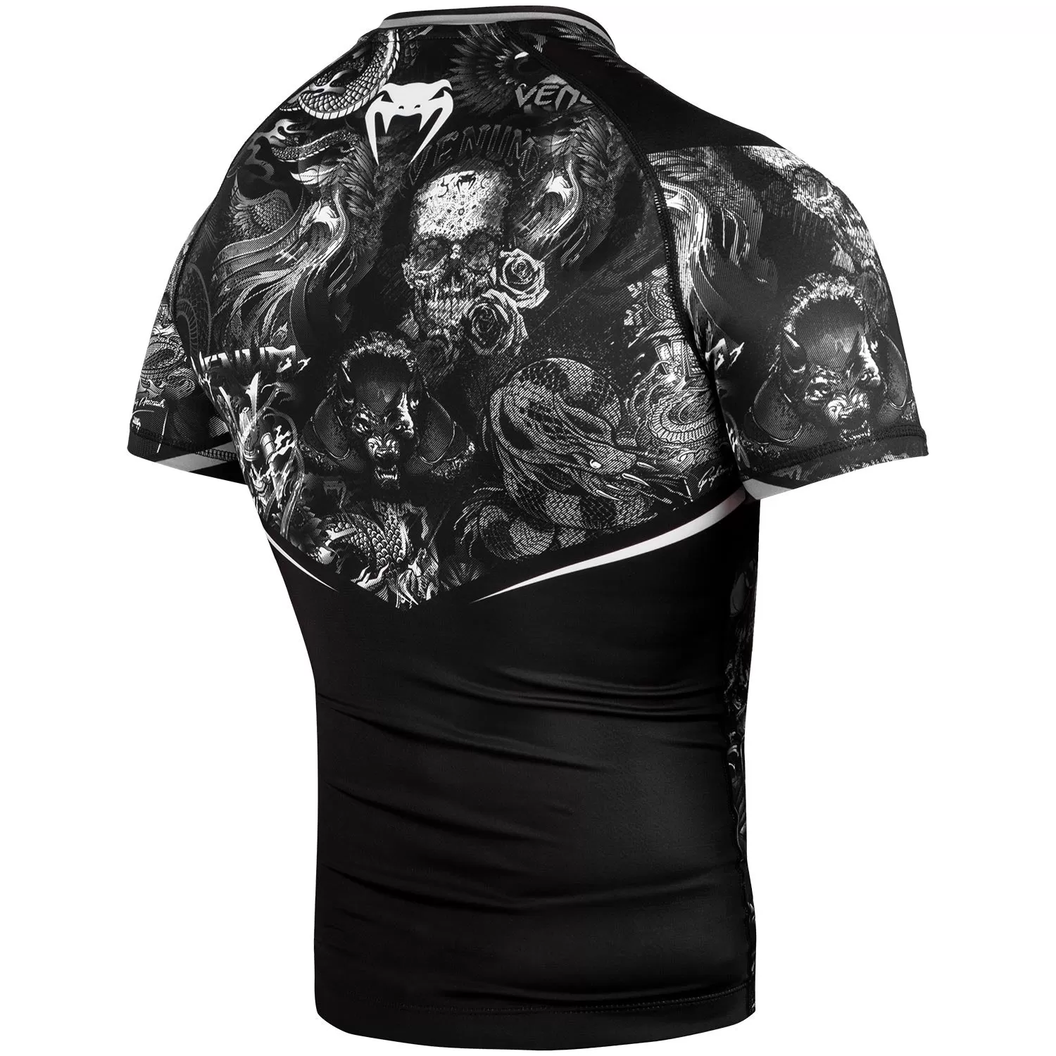 Venum Art Rashguard - Short Sleeves - Black/White