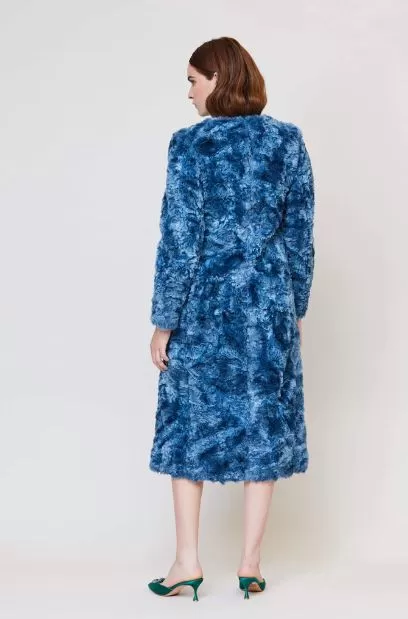 Victoire Coat in Sea Blue