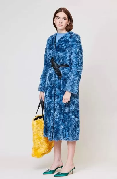 Victoire Coat in Sea Blue