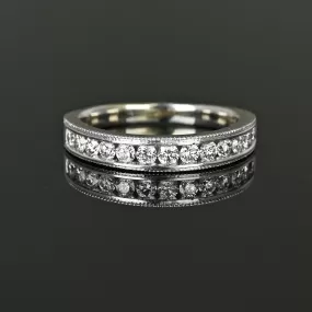 Vintage 14K White Gold .50 CTW Diamond Band Ring