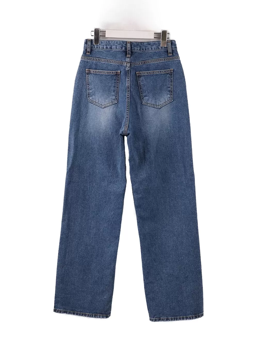 Washed Straight Leg Jeans IF408