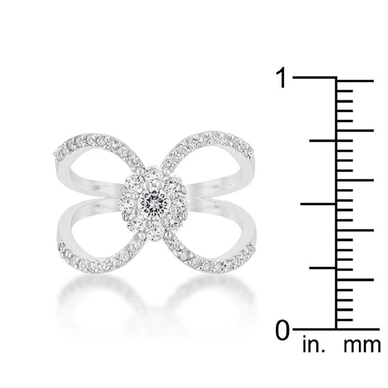 WildKlass 0.4ct CZ Rose Gold Delicate Floral Wrap Ring