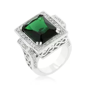 WildKlass Emerald Green Classic Cocktail Ring