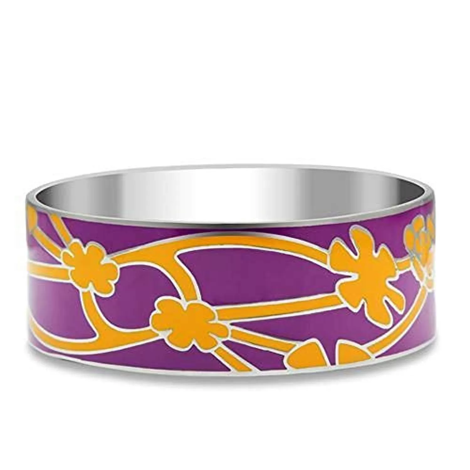 WildKlass Stainless Steel Multi Color Bangle High Polished (no Plating) Women Epoxy