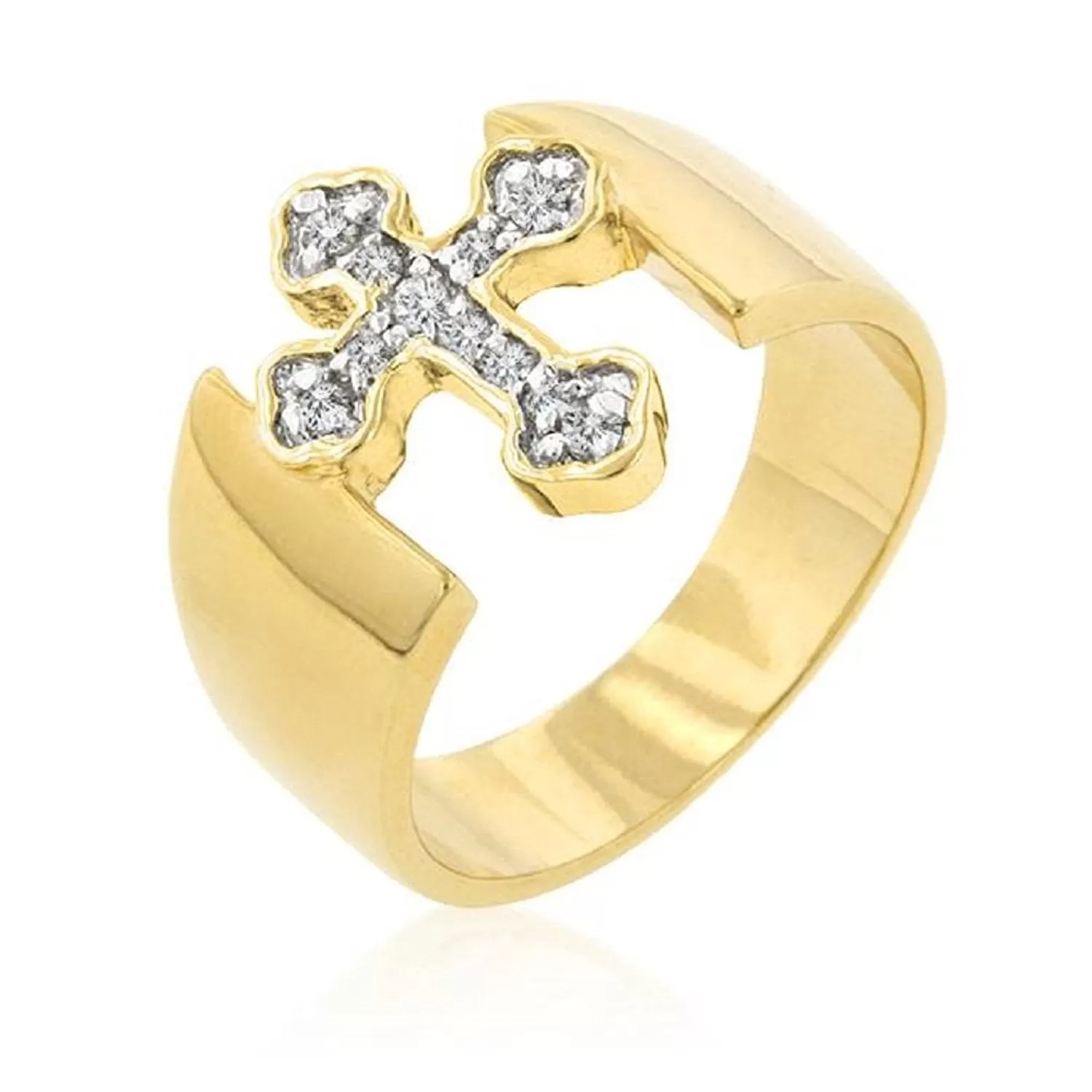 WildKlass Two-tone Finish Cross Ring