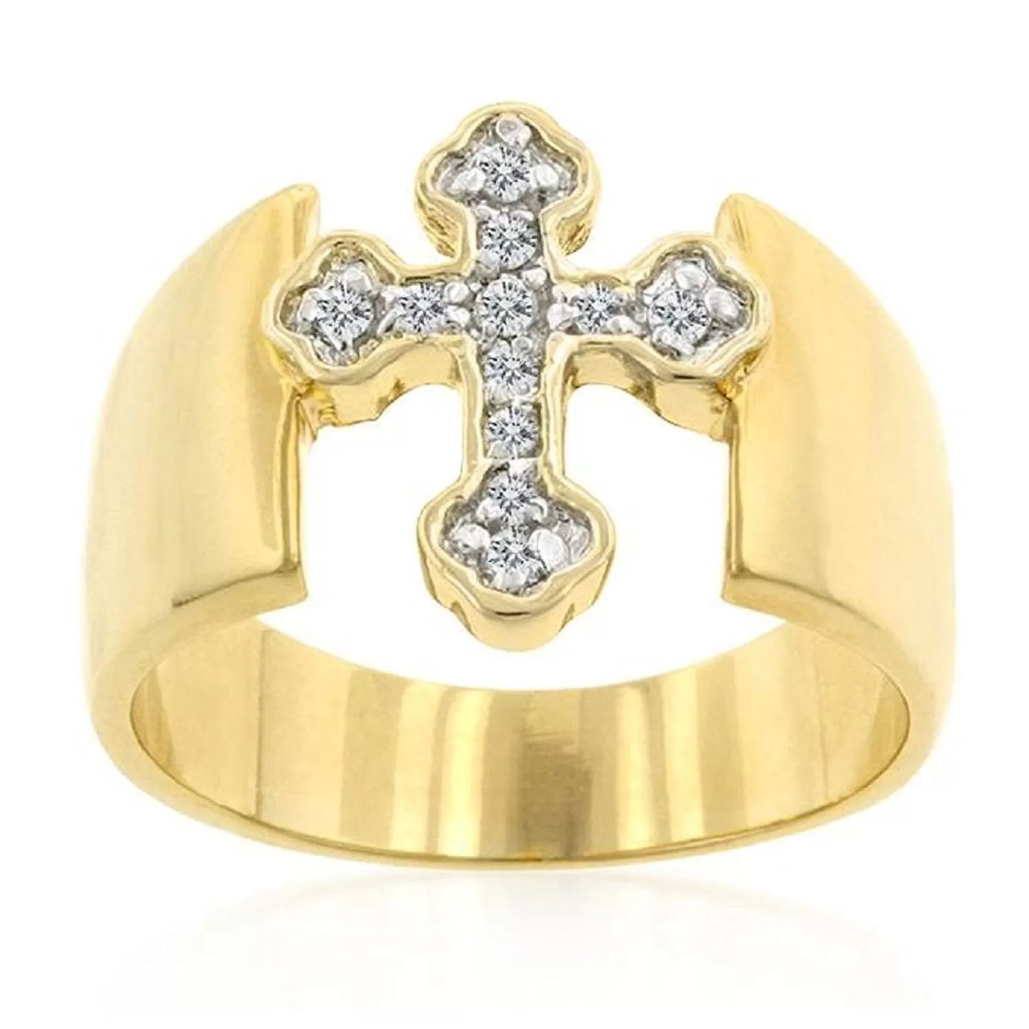 WildKlass Two-tone Finish Cross Ring