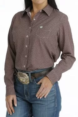 Women's Cinch ARENAFLEX BUTTON-DOWN WESTERN SHIRT - PEACH