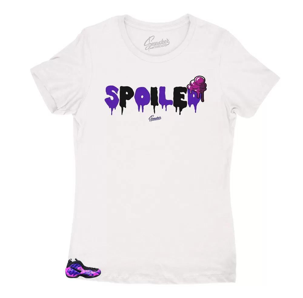 Women's Foam Purple Camo Shirt - Spoiled - White