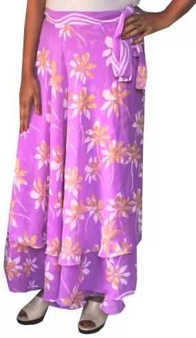 Womens Indian Skirt Long Wrap Around India Clothing (Purple)