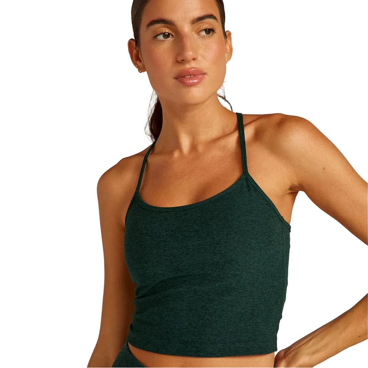 Women's Spacedye Slim Racerback Cropped Tank