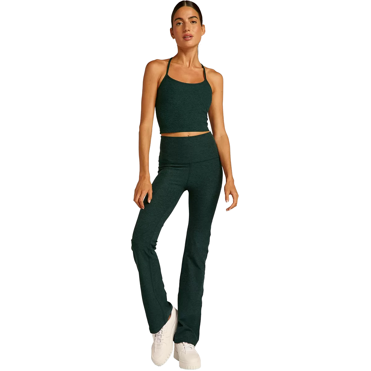 Women's Spacedye Slim Racerback Cropped Tank