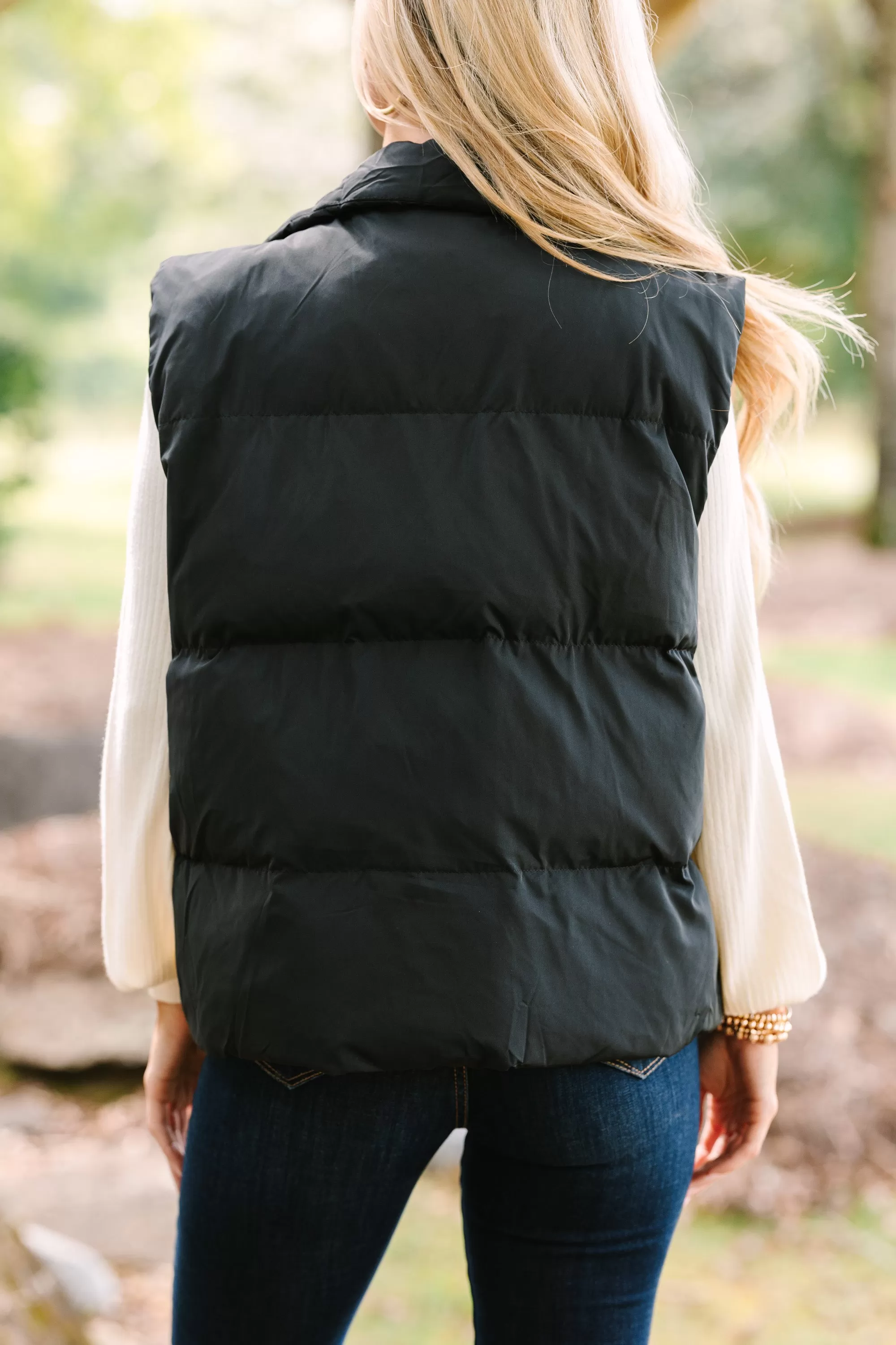 You'll See Black Puffer Vest